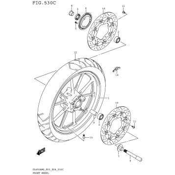 FRONT WHEEL (DL650AM2 E33)