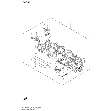 THROTTLE BODY (GSX-R750L4 E03)