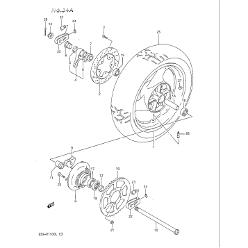 REAR WHEEL (MODEL L)