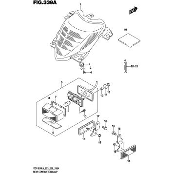 REAR COMBINATION LAMP (VZR1800L9 E28)
