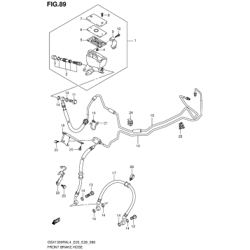 FRONT BRAKE HOSE (GSX1300RAL4 E28)