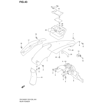 REAR FENDER (MODEL Y/K1)