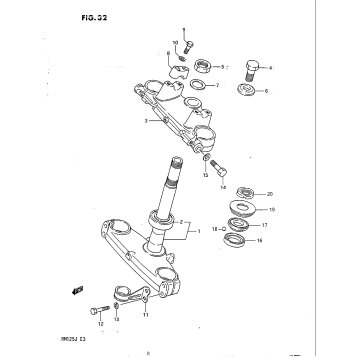STEERING STEM (MODEL G/H)