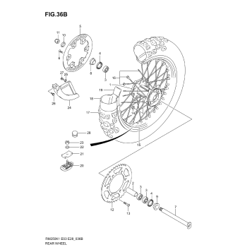REAR WHEEL (MODEL K4)