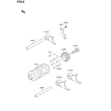 GEAR CHANGE DRUM/SHIFT FORK