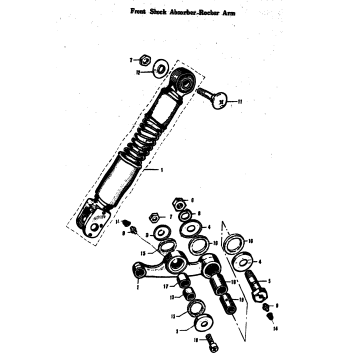 FRONT SHOCK ABSORBER-ROCKER ARM