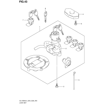 LOCK SET (FOR PANNIR CASE) (DL1000AL4 E33)