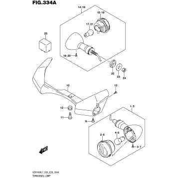 TURNSIGNAL LAMP (VZR1800L7 E28)