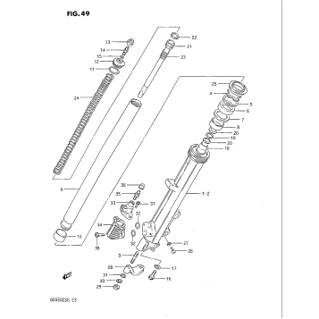 FRONT DAMPER (GS550ES3/ESE)