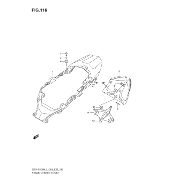 FRAME CENTER COVER (GSX-R1000L3 E33)