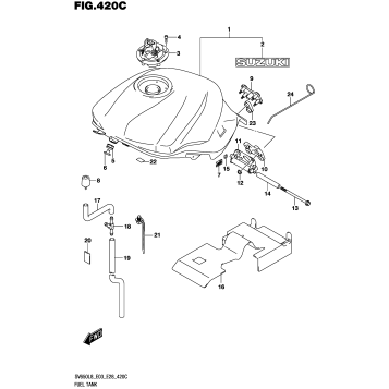 FUEL TANK (SV650L8 E33) (FOR YVB,YKV)