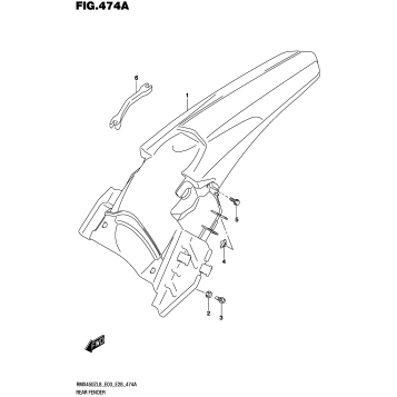 REAR FENDER (RMX450ZL8 E03)