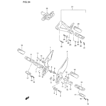 FOOTREST (MODEL V/W/X)
