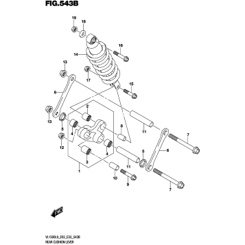 REAR CUSHION LEVER (VL1500BL9 E33)