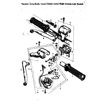 THROTTLE GRIP-BRAKE LEVER-CLUTCH LEVER-RIGHT SWITCH-LEFT SWITCH