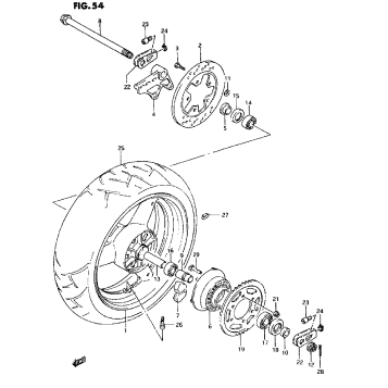 REAR WHEEL (MODEL P)