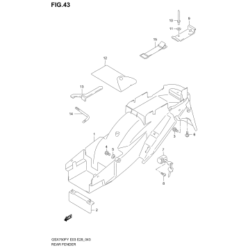 REAR FENDER (MODEL W/X/Y/K1/K2)