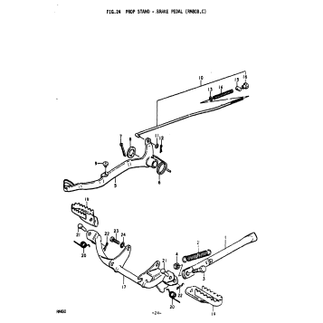 PROP STAND - BRAKE PEDAL (RM80B