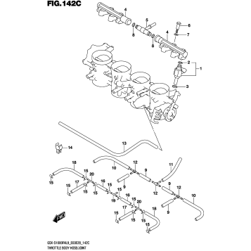 THROTTLE BODY HOSE/JOINT (GSX-S1000FAL9 E33)