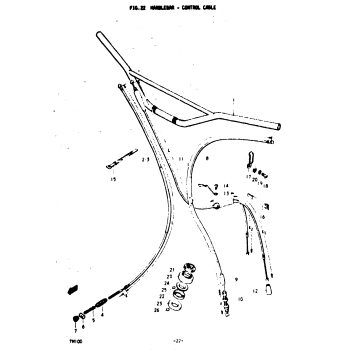 HANDLEDAR - CONTROL CABLE