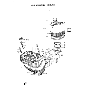 CYLINDER HEAD - AIR CLEANER