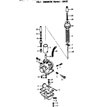 CARBURETOR (MARKED : 33012)