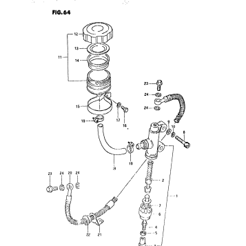 REAR MASTER CYLINDER (MODEL X)