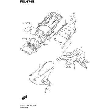 REAR FENDER (GSX-R750L5 E33)