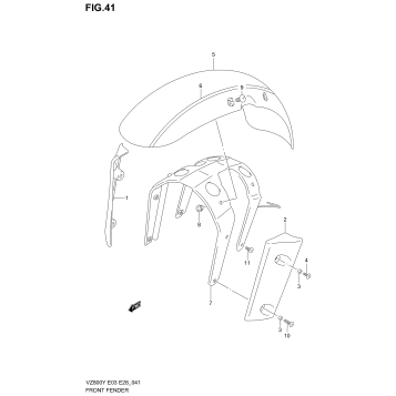 FRONT FENDER (MODEL V)