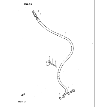 FRONT BRAKE HOSE (MODEL F)