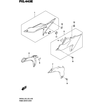 FRAME CENTER COVER (SV650XAL9 E28)