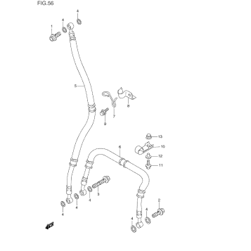 FRONT BRAKE HOSE (MODEL P/R)