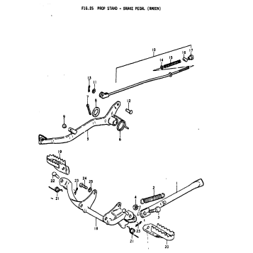 PROP STAND - BRAKE PEDAL (RM80N)