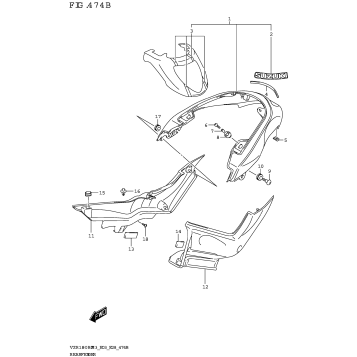 REAR FENDER (SEE NOTE 1) 474B