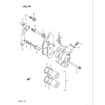 FRONT CALIPER (MODEL H/J)