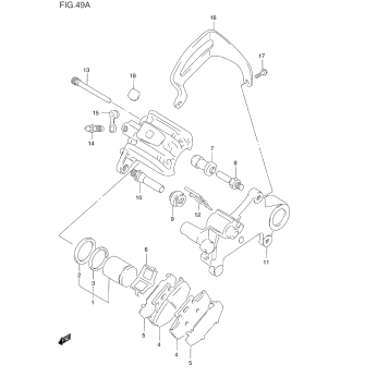 REAR CALIPER (MODEL N/P)
