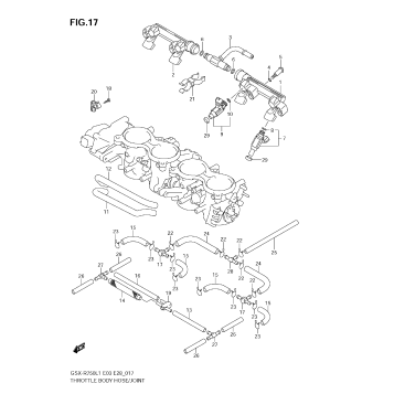 THROTTLE BODY HOSE/JOINT (E33)