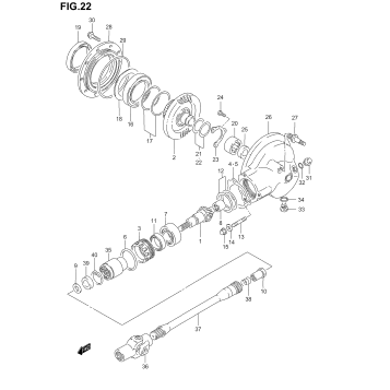 PROPELLER SHAFT - FINAL DRIVE GEAR