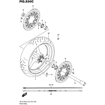 FRONT WHEEL (GSX-R1000L6 E33)