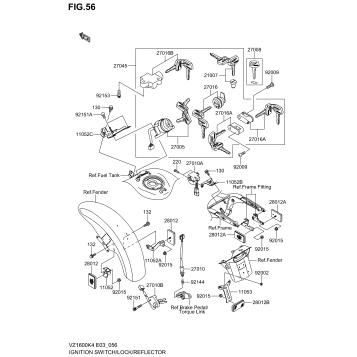 IGNITION SWITCH/LOCK/REFLECTOR