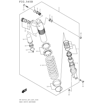 REAR SHOCK ABSORBER (RM-Z450L5 E28)