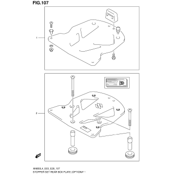 STOPPER SET REAR BOX PLATE (OPTIONAL)