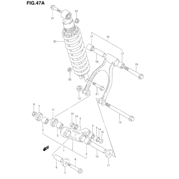 REAR CUSHION LEVER (MODEL R/S)