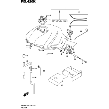 FUEL TANK (SV650XAL9 E33)