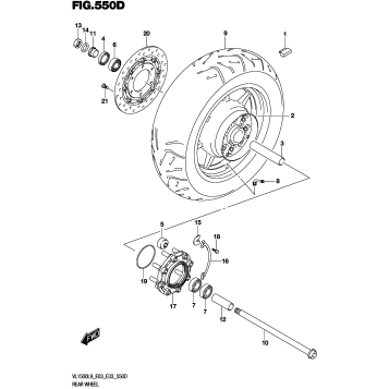 REAR WHEEL (VL1500TL9 E33)