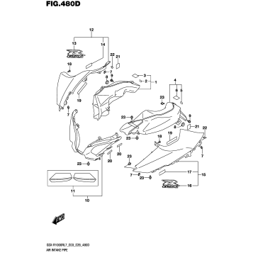 AIR INTAKE PIPE (GSX-R1000RZL7 E03)