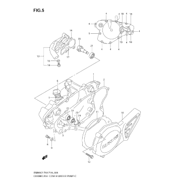 CRANKCASE COVER- WATER PUMP