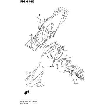 REAR FENDER (GSX-R1000L5 E28)