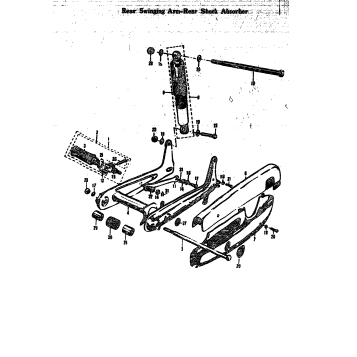 REAR SWINGING ARM-REAR SHOCK ABSORBER