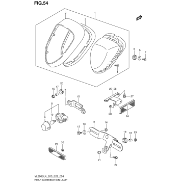 REAR COMBINATION LAMP (VL800BL4 E33)